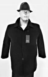  Férfi Gyapjú Kabát Fekete Bélelt méret 64/32 132/170 cm Nagy Méret