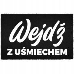 TabPrint Lábtörlő Bemeneti Padló Fekete Kókusz Humorral Lépj Be Mosolyogva (WYCIERACZKA CZARNA KOKOSOWA WEJDŹ Z UŚMIECHEM)