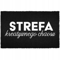 TabPrint Lábtörlő Bejárati Ajtó Alá 60X40CM Kókusz Fekete Kreatív Káosz (WYCIERACZKA KREATYWNY CHAOS Czarna kokosowa)