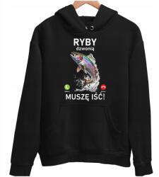 JHK Ajándék Horgásnak Unisex Pulóver Horgász Halászat Horgászzal Kapucnis méret XL
