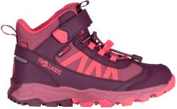 Trollkids Детски туристически обувки Trollkids Kid's Tronfjell Hiker Mid Walking boots - Deep Ruby / Frozen Berry / Pink Salmon - размер 29 (EU) (702-2416-1912)