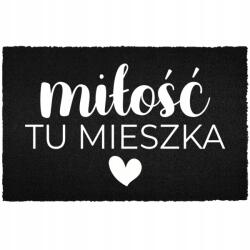 TabPrint Lábtörlő Bejárati Padló Fekete Kókusz Vicces Nyomtatás Humor Szerelem (WYCIERACZKA CZARNA KOKOSOWA MIŁOŚĆ)
