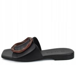 Bombonella Női flip-flop papucs Bombonella 204.9933/CZ valódi bőr fekete méret38 (204.9933/CZ )