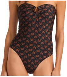 Seafolly Дамски бански костюм Seafolly Women's Batik Bloom Bandeau One Piece Swimsuit - Black - размер 40 (EU) (150-6775-0115)