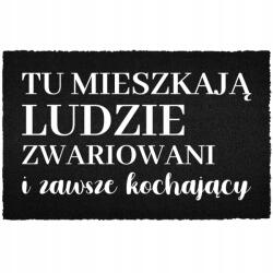 TabPrint Lábtörlő Bemeneti Padló Fekete Kókusz Humorral Őrült Emberek (WYCIERACZKA CZARNA KOKOSOWA ZWARIOWANI LUDZIE)