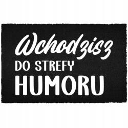 TabPrint Lábtörlő Bemeneti Padló Fekete Kókusz Humorral Humorrészóna (WYCIERACZKA CZARNA KOKOSOWA STREFA HUMORU)