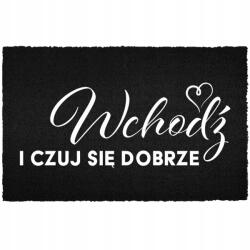 TabPrint Lábtörlő Az Ajtó Alá Kókusz Fekete Gyere Be És Érezd Jól Magad (WCHODŹ I CZUJ SIĘDOBRZE Czarna kokosowa)