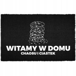 TabPrint Lábtörlő Bejárati Kókuszszőnyeg 40X60 Vicces Káosz És Keksz Felirat (WYCIERACZKA WEJŚCIOWA 40X60 UWAGA: SARKAZM.)