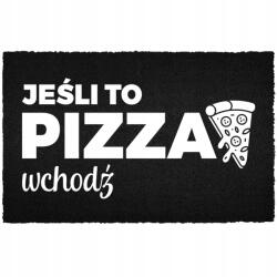 TabPrint Lábtörlő Bemeneti Padló Fekete Kókusz Humor Gyere Be, Ha Pizza (CZARNA KOKOSOWA WCHODŹ JEŚLI PIZZA)