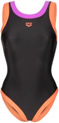 arena Дамски бански костюм Arena Women's Bold Lines Swimsuit - Black / Calypso Coral / Violet - размер 36 (EU) (150-6701-0213)