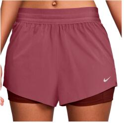 Nike Дамски шорти за бягане Nike Women's Swift Dri-Fit Mid-Rise 2-In-1 Shorts Running shorts - Pink Smoke / Mystic Dates / Reflective Silver (112-3834-0613)