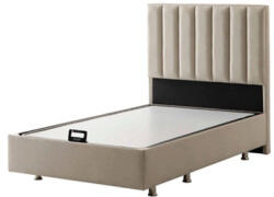 INFINIZA Relax Ágykeret 90x200 cm Bézs Kárpittal - Relax Ágyneműtartós Ágykeret