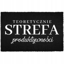 TabPrint Lábtörlő A Bejárati Ajtó Alá 60X40CM Kókusz Fekete Elméleti Zóna (TEORETYCZNIE STREFA Czarna kokosowa)