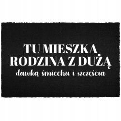 TabPrint Lábtörlő Bemeneti Padló Fekete Kókusz Humorral Nevetés Adag (WYCIERACZKA CZARNA KOKOSOWA DAWKA ŚMIECHU)
