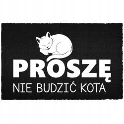 TabPrint Lábtörlő Bejárati Kókusz 40X60 Ajándék Divatos Fekete Nyomtatott Dekoráció (WYCIERACZKA CZARNA MODNA STYL NADRUK TRWAŁA)