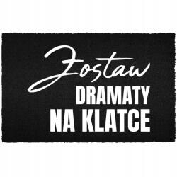 TabPrint Lábtörlő Bemeneti Padló Fekete Kókusz Humorral Hagyd A Drámákat (WYCIERACZKA CZARNA KOKOSOWA ZOSTAW DRAMATY)