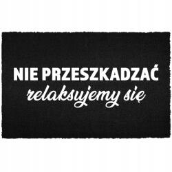 TabPrint Lábtörlő Kókusz Bemeneti 40X60 Ajándék Dekoráció Divatos Nyomtatás Fekete (WYCIERACZKA CZARNA MONOCHROM MODNA NADRUK HIT)