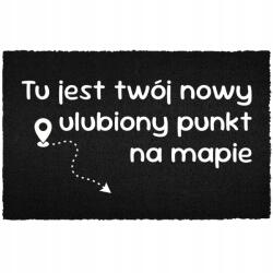 TabPrint Lábtörlő Bejárati Kókusz 40X60 Divatos Ajándék Dekoráció Fekete Nyomtatás (WYCIERACZKA MODNA CZARNA MONOCHROM HIT NADRUK)