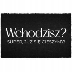 TabPrint Lábtörlő Bejárati Kókusz 40X60 Divatos Nyomtatás Ajándék Dekoráció Fekete (WYCIERACZKA MODNA NADRUK MONOCHROM CZARNA HIT)