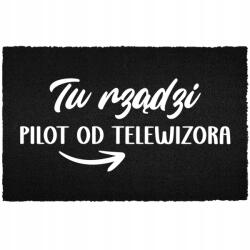 TabPrint Lábtörlő Bemeneti Padló Fekete Kókusz Az Ajtó Alatt Humor Távirányító A Tv-től (WYCIERACZKA CZARNA KOKOSOWA PILOT OD TV)