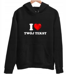  I Love Pulóver Saját Nyomtatott Szöveggel Custom Pulóver unisex Ajándék méret S (ZABAWNA ŚMIESZNA BLUZA NA URODZINY ŚWIĘTA)