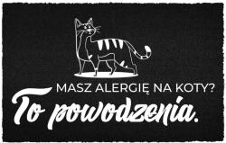 TabPrint Lábtörlő Kókusz 40X60 Fekete Az Ajtó Alá Felirat Allergiás Vagy? Ez Nehéz (WYCIERACZKA WEJŚCIOWA MASZ ALERGIĘ? TO TRUDNO)
