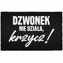 TabPrint Lábtörlő Bejárati Ajtó Alá 60X40CM Kókusz Fekete Csengő Nem Működik (DZWONIEK NIE DZIAŁA Czarna kokosowa)