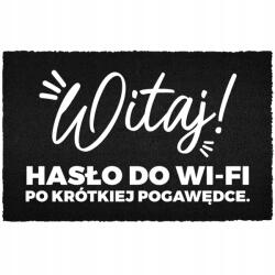 TabPrint Lábtörlő Bejárati Kókusz 40X60 Stílusos Nyomtatás Fekete Ház Dekoráció (WYCIERACZKA NADRUK KOKOSOWA DEKORACJA CZARNA)