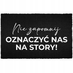 TabPrint Lábtörlő Az Ajtó Alá Bejárati Kókusz Fekete Ne Felejts El Megjelölni Minket (NIE ZAPOMNIJ NAS OZNACZYĆ Czarna kokosowa)