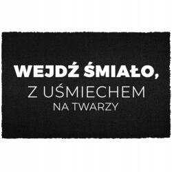 TabPrint Lábtörlő Bejárati Kókusz 40X60 Dekoráció Fekete Nyomtatás Divatos Ajándék (WYCIERACZKA TRWAŁA STYL NADRUK MODNA CZARNA)