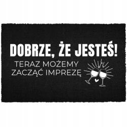 TabPrint Lábtörlő Bejárati Kókusz 40X60 Divatos Fekete Ajándék Nyomtatás Dekoráció (WYCIERACZKA MODNA HIT CZARNA NADRUK MONOCHROM)