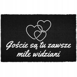 TabPrint Lábtörlő Bejárati Kókusz 40X60 Divatos Nyomtatás Ajándék Dekoráció Fekete (WYCIERACZKA MODNA NADRUK CZARNA MONOCHROM HIT)