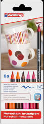 edding Ecsetirón porcelán marker 1-4mm, kerek Edding 4200/6, 6 warm klf. szín (7580206001) - azellato