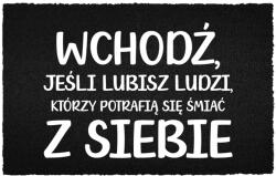 TabPrint Lábtörlő Bemeneti Padló Fekete Kókusz Humorral Nevess Magadon (WYCIERACZKA CZARNA KOKOSOWA ŚMIAĆ Z SIEBIE)