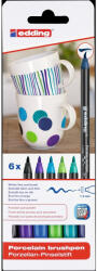 edding Ecsetirón porcelán marker 1-4mm, kerek Edding 4600/6, 6 cool klf. szín (7580206002) - azellato