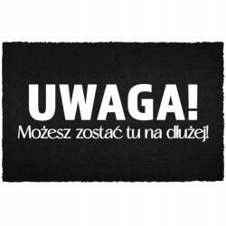 TabPrint Lábtörlő Kókusz Bemeneti 40X60 Nyomtatás Fekete Ajándék Divatos Dekoráció (WYCIERACZKA NADRUK HIT CZARNA MODNA MONOCHROM)