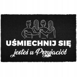 TabPrint Lábtörlő Bejárati Kókusz 40X60 Fekete Nyomtatott Divatos Ajándék Dekoráció (WYCIERACZKA HIT NADRUK MODNA MONOCHROM CZARNA)