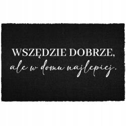 TabPrint Lábtörlő Bejárati Ajtó Alá 60X40CM Kókusz Fekete Mindenhol Jó De (WSZĘDZIE DOBRZE ALE Czarna kokosowa)