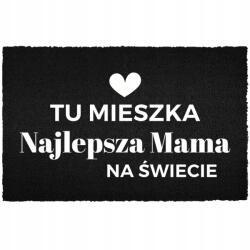 TabPrint Lábtörlő Belépő Ajándék Anyák napja Kókusz Fekete 60x40cm Legjobb (Wycieraczka Kokosowa Czarna Najlepsza)