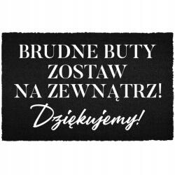 TabPrint Lábtörlő Bejárati Kókusz 40X60 Stílusos Otthoni Dekoráció Fekete Nyomtatás (WYCIERACZKA NADRUK KOKOSOWA CZARNA DEKORACJA)