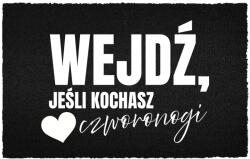 TabPrint Lábtörlő Bemeneti Padló Fekete Kókusz Humor Szereted A Négylábúakat (CZARNA KOKOSOWA KOCHASZ CZWORONOGI)