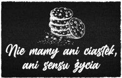TabPrint Lábtörlő Kókusz Bemeneti 40X60 Fekete Felirat Nincs Keksz, Nincs Értelme (WYCIERACZKA HUMOR BRAK CIASTEK, BRAK SENSU)