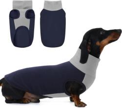 KONVINIT fleece kutyapulóver állógalléros, ujjatlan - kék - M-es méret