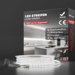 Shine Decor LED szalag 220V IP65 SMD 2835 - semleges fehér - 20 m