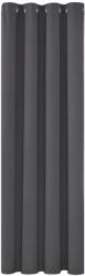 Deconovo Sötétítő Függöny Fémkarikás 160x132 cm Hőszigetelő Fényáteresztést Gátló Zajcsökkentő Sötétszürke - H160 x B132 cm (1er Pack), Darkgray