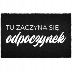 TabPrint Lábtörlő Bejárati Padló Fekete Kókusz Az Ajtó Alá Humor Pihenés (WYCIERACZKA CZARNA KOKOSOWA ODPOCZYNEK)