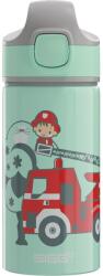 SIGG Fireman gyerek alumínium kulacs szívószállal, szivárgásmentes tetővel, kék, 0, 4 L