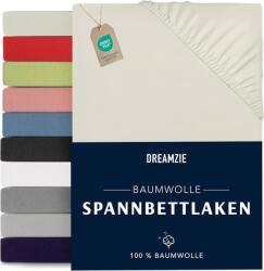 Dreamzie Jersey pamut gumis lepedő - bézs - 90x200 cm