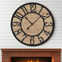 Maxstar falióra csendes járással, retro-vintage stílus - fekete - 50 cm