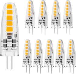 DiCUNO G4 LED Dimmable Izzó, 2W/20W, Meleg Fehér 2700K, 185lm, 360° Fényszög, 12V AC/DC, Energiatakarékos, Hosszú Élettartamú, 10db Csomag (G4)